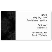 Stylish, black circles design. Custom Business Card Templates by 