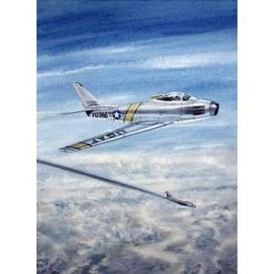 Jim Horan   F   86 Usaf Saber Jet Aviation Print Giclee on 