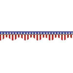    16 Pack EUREKA AMERICAN FLAGS ELECTORAL SCALLOPED 