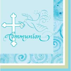  Blue Faithful Dove Luncheon Napkins   Communion: Health 