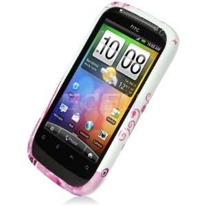  Ecell   PURPLE HEARTS SILICONE GEL CASE COVER FOR HTC 