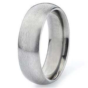  Ashleys Jewelry 7mm Domed Titanium Band with a Brushed 