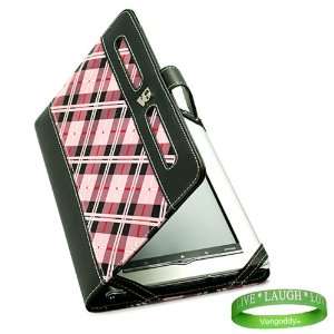  Executive Harlan PINK Checker Plaid Melrose Leather Case 
