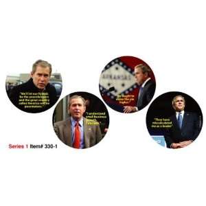   Coasters with Hysterical Dubya Bush Quotes   Series 1: Toys & Games