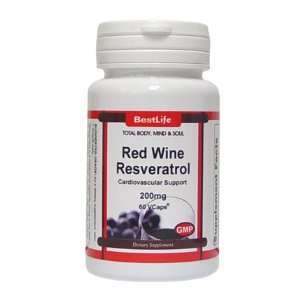  BestLife Red Wine Resveratrol 200 mg(60vcaps): Health 