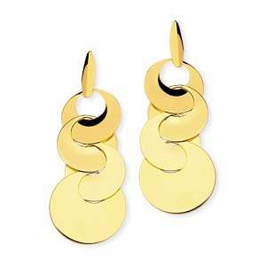  Trendy Pair of 18K Gold Filled Dangle Earrings With 