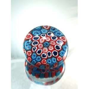   Blown Glass Rainbow Millefiori Paperweight PP 0126: Everything Else