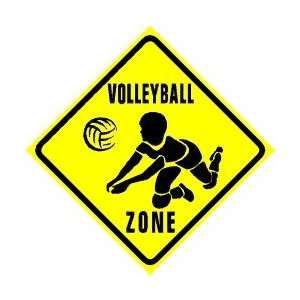  VOLLEYBALL ZONE CROSSING game novelty sign