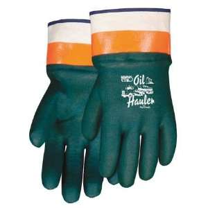   Glove Oil Hauler Dark Greenpremium Double Dip Pvc 