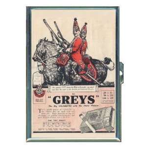 Greys Cigarette 1920s Retro Ad Cavalry ID Holder, Cigarette Case or 