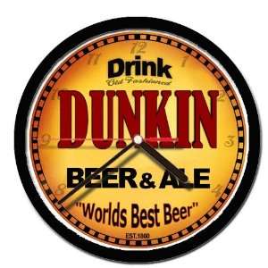  DUNKIN beer and ale cerveza wall clock: Everything Else