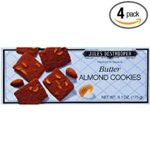 Jules Destrooper Butter Almond Cookies, 6.1 Ounce (Pack of 4)  
