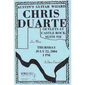  Chis Duarte Austin Original Concert Handbill 2004: Home 