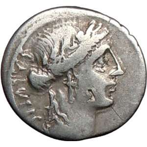 Roman Republic FIRST PHYSICIAN DOCTOR 49BC Man. Acilius Glabrio Silver 