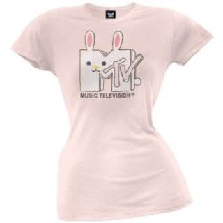  MTV   Bunny Logo Ladies T Shirt: Clothing