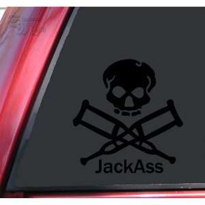  JackAss Vinyl Decal Sticker   Black: Automotive
