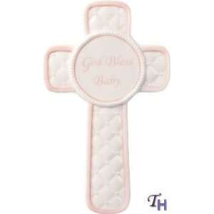  Gund Porcelain God Bless Baby Plaque   Pink: Baby