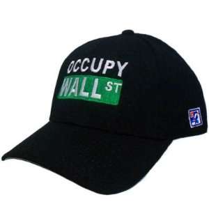  OCCUPY WALL STREET HAT CAP BLACK FLEX FIT MESH LARGE 99% 