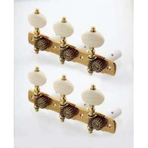  Gotoh Hauser Classical Keys Gold Simulated Ivory Button 