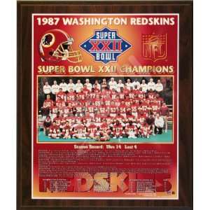  Super Bowl 22 XXII Championship 11x13 Plaque