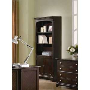 801015 Garson Home Office Executive Bookcase in Rich Cappuccino Finish 