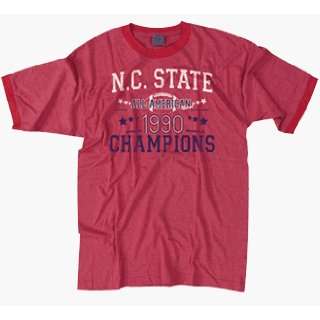  1990 North Carolina State Wolfpack S/S Ringer T Shirt 