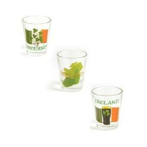  Set of Three Ireland Shot Glasses