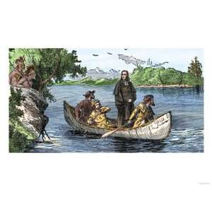   Lower Mississippi River for France, c.1682 Giclee Poster Print, 24x32
