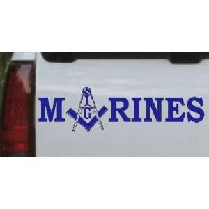 Blue 54in X 15.2in    Marines with Masonic Square and Compass Military 
