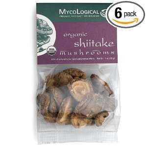 Mycological Dried Organic Shiitake Mushrooms, 1 Ounce Packages (Pack 