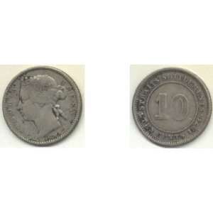   Malaysia: Straits Settlements 1874 H 10 Cents, KM 11: Everything Else