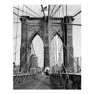  Brooklyn Bridge Pier or Tower   New York   B/W Photograph 