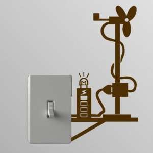  Brown Wind Powered Light Switch & Outlet Eco Fun Wall 