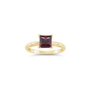  1.26 Cts Garnet Solitaire Ring in 14K Yellow Gold 3.0 