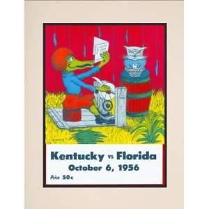 1956 Florida Gators vs Kentucky Wildcats 10 1/2 x 14 