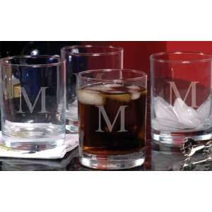 Etched Drinking Glasses (Set of 4) 