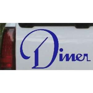 Blue 30in X 15.8in    Diner Window Decal Sign Business Car Window Wall 
