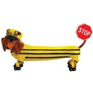  Hot Diggity Dog School Bus Wiener Figurine