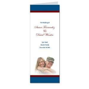  80 Wedding Programs   Patriotic Heart