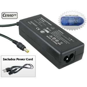  Ceivio(TM) 72W Laptop AC Adapter Battery Charger with Cord 