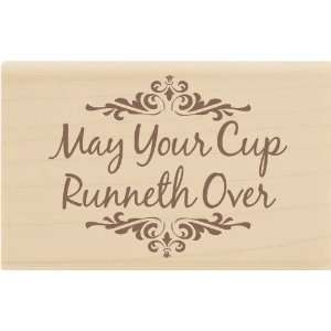  Mounted Rubber Stamp , Cup Runneth Over: Everything Else