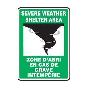 SEVERE WEATHER SHELTER AREA (BILINGUAL FRENCH   ZONE DABRI EN CAS DE 