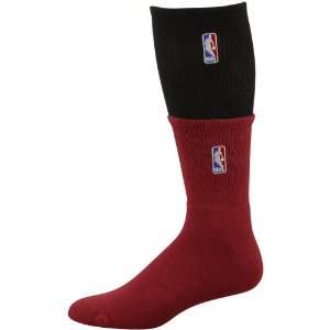 NBA Maroon Black Double Team Crew Socks 