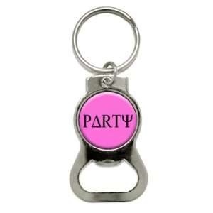   Fraternity Sorority Pink   Bottle Cap Opener Keychain Ring: Automotive