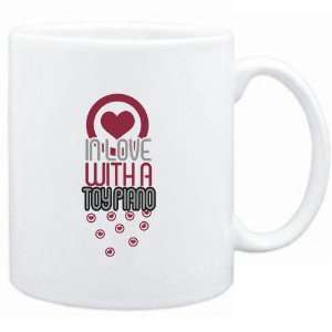  Mug White  in love with a Toy Piano  Instruments Sports 