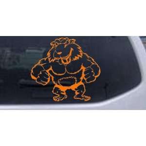 Muscular Beaver Animals Car Window Wall Laptop Decal Sticker    Orange 