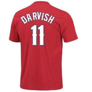 Majestic Adults Texas Rangers Yu Darvish Name and Number Tee:  