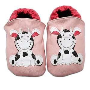 Soft Leather Shoes (Small, Pink Cows) 