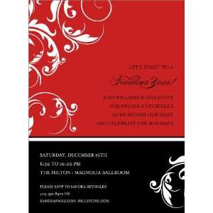   Color Block   Black & Red Party Invitations: Health & Personal Care