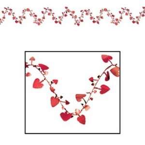  Gleam N Flex Heart Garland (red) Party Accessory (1 